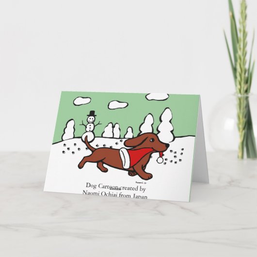 De Cartoon van Kerstmis van de tekkel Feestdagen Kaart (Achterkant)