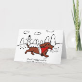 De Cartoon van Kerstmis van de tekkel Feestdagen Kaart (Achterkant)