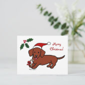 De Cartoon van Kerstmis van de tekkel Feestdagenkaart (Staand voorkant)