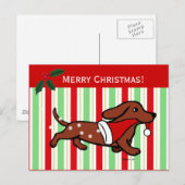 De Cartoon van Kerstmis van de tekkel Feestdagenkaart (Voorkant / Achterkant)