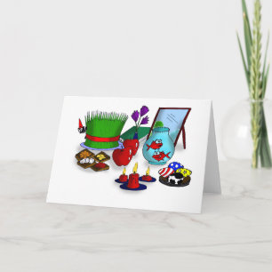 De Cartoon van Norooz Feestdagen Kaart