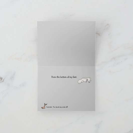 De Cartoon van Thankle dankt u kaardt Bedankkaart (Binnen)