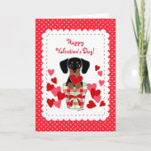 De Cartoon van Valentijn van de tekkel Feestdagen Kaart (Voorkant)