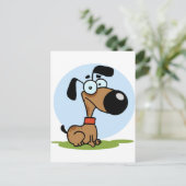 De cartoonkarakter van de hond briefkaart (Staand voorkant)