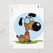 De cartoonkarakter van de hond briefkaart (Voorkant / Achterkant)