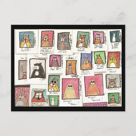 De Cartoons van de Kat van Conroy Briefkaart (Voorkant)