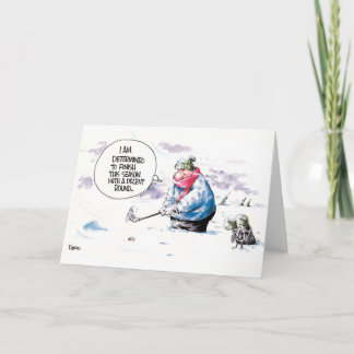 De cartoonwenskaart van het golf: Bepaalde te Kaart