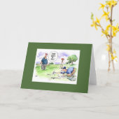 De cartoonwenskaart van het golf: Vandaag zou Kaart (Gele Bloem)