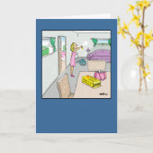 De cartoonWenskaart van onroerende goederen Kaart (Gele Bloem)