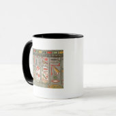 De cartouche van de koning mok (Voorkant links)