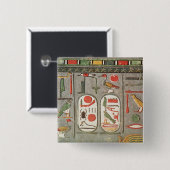 De cartouche van de koning vierkante button 5,1 cm (Voorkant /achterkant)