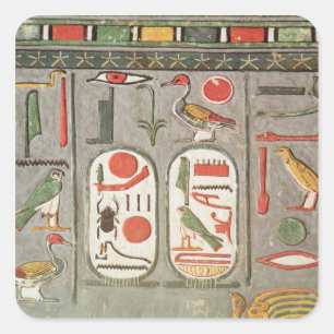 De cartouche van de koning vierkante sticker