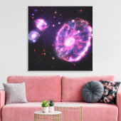 De cartwheel-as | Hubble & JWST Canvas Afdruk (Insitu (Woonkamer))