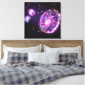 De cartwheel-as | Hubble & JWST Canvas Afdruk (Insitu (Slaapkamer))