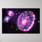 De cartwheel-as | Hubble & JWST Poster (Voorkant)