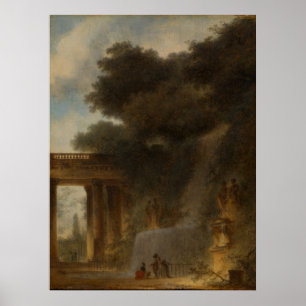 De Cascade - Fragonard Landscape Art Poster