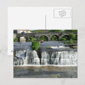De cascades, Clare, Briefkaarten in Ierland (Voorkant / Achterkant)