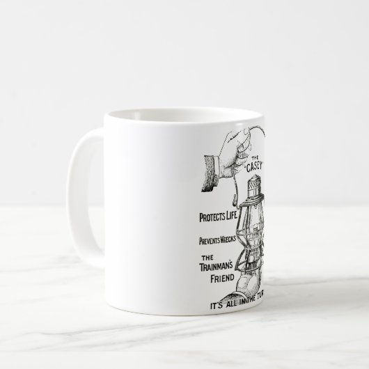 De CASEY Railroad lantern Coffee Mok (Voorkant links)