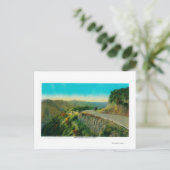 De Castaic CreekRidge Route van het overzicht, CA Briefkaart (Staand voorkant)