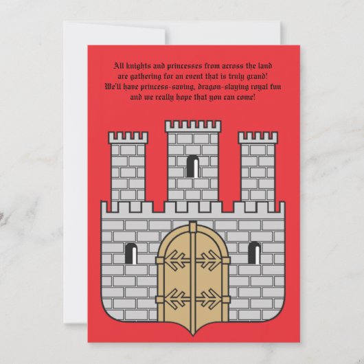 De Castle-uitnodiging Kaart (Voorkant)