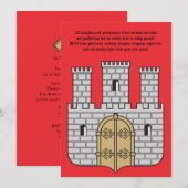 De Castle-uitnodiging Kaart (Voorkant / Achterkant)