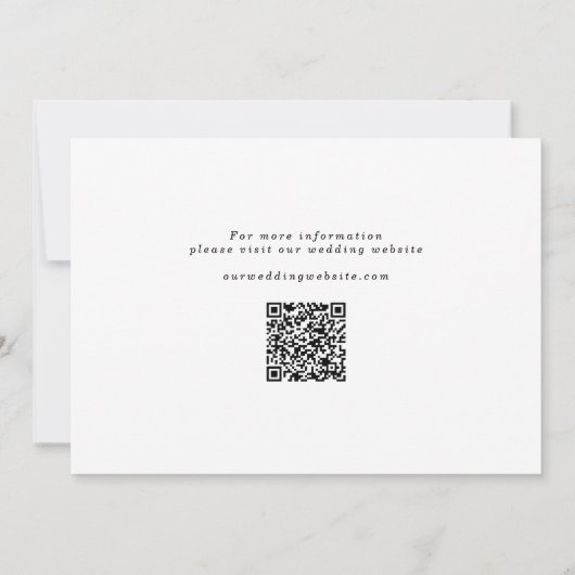 De casual handgeschreven Code van de Bekleding QR Save The Date (Achterkant)