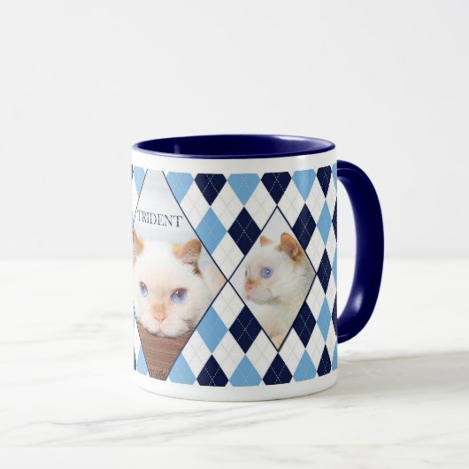 De Cat Argyle Coffee Mok_01 Mok (Voorkant rechts)