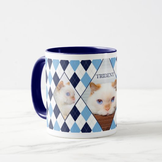 De Cat Argyle Coffee Mok_01 Mok (Voorkant links)