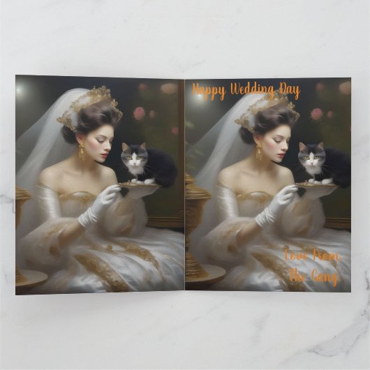 De Cat Bride olieverf, grote bruiloft Kaart (Binnen)