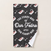 De Cat Friends Cute Pun en Pattern Bad Handdoek (Handdoek)