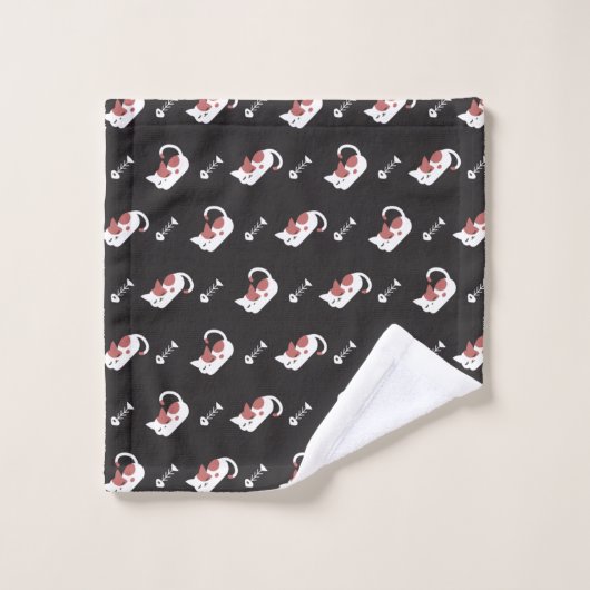 De Cat Friends Cute Pun en Pattern Bad Handdoek (Wasdoekje)