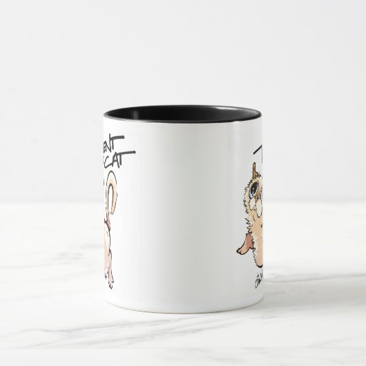 De Cat Illustrated Coffee Mok 01 (Midden)