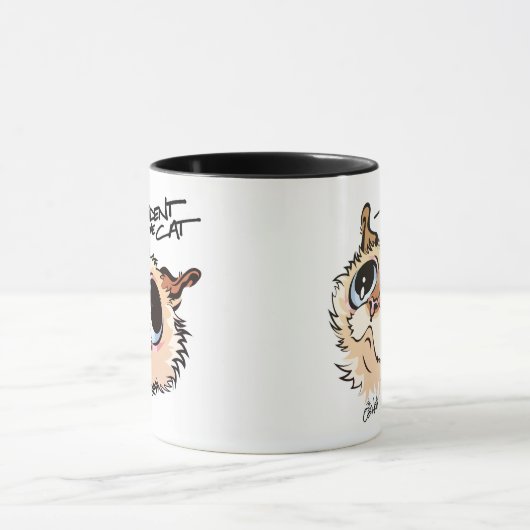 De Cat Illustrated Coffee Mok 02 (Midden)