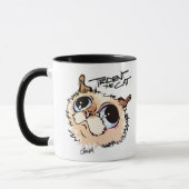 De Cat Illustrated Coffee Mok 02 (Links)