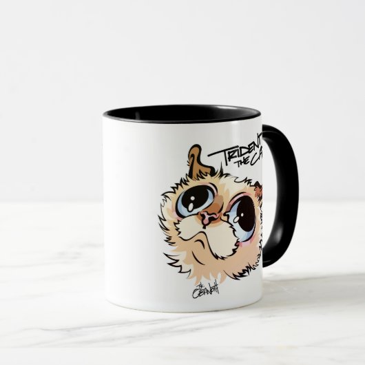 De Cat Illustrated Coffee Mok 02 (Voorkant rechts)