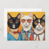 De Cat Ladies gaan stemmen Briefkaart (Voorkant / Achterkant)