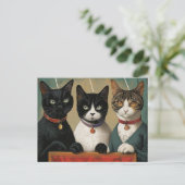 De Cat Ladies gaan stemmen Briefkaart (Staand voorkant)