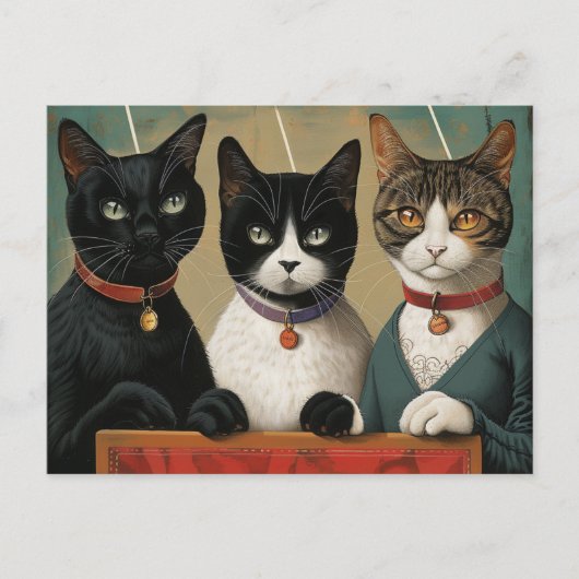 De Cat Ladies gaan stemmen Briefkaart (Voorkant)
