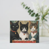 De Cat Ladies stemmen op Harris/Walz Briefkaart (Staand voorkant)