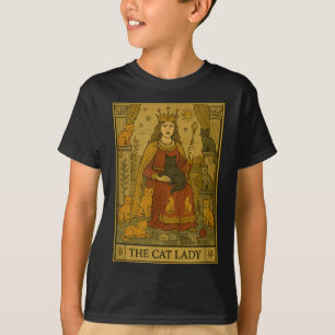 De Cat Lady Tarot Dierenvriend Mama Witchy Mo T-shirt