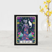 De Cat Lady Tarot Kaart Skelet Moederdag Cat L (Gele Bloem)