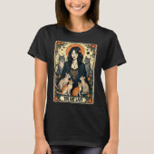 De Cat Lady Tarot Kaart Witchy Gothic Cat Mom T-shirt (Voorkant)