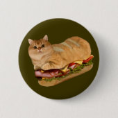 De Cat Loaf Sandwich Badge Ronde Button 5,7 Cm (Voorkant)