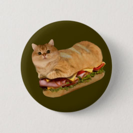 De Cat Loaf Sandwich Badge Ronde Button 5,7 Cm