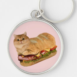 De Cat Loaf Sandwich Sleutelhanger