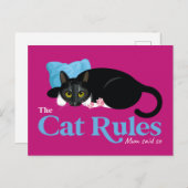 De Cat Rules...Mam zei dat Briefkaart (Voorkant / Achterkant)