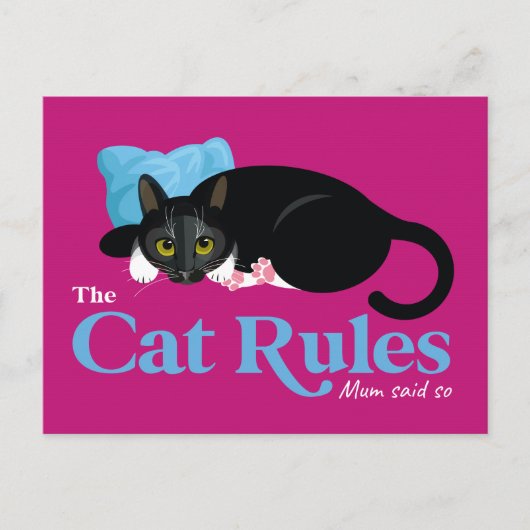 De Cat Rules...Mam zei dat Briefkaart (Voorkant)