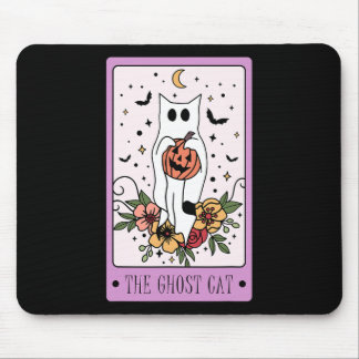 De Cat Tarot Kaart Ghost Halloween Pumpkin Cat Lov Muismat