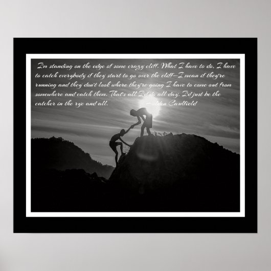 De Catcher in de Rye-Holden Caulfield Quote Poster (Voorkant)