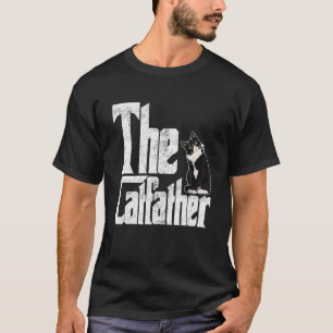 De Catfather Cat Father Mafia Whiskers Male papa T-shirt